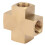 1/4'' FNPT Brass 4-Way Female Pipe Fitting Adapter 1