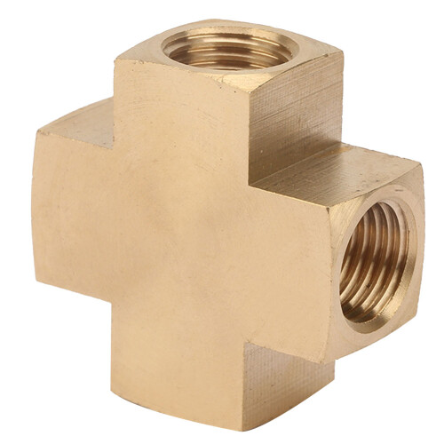1/4'' FNPT Brass 4-Way Female Pipe Fitting Adapter