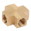 1/4'' FNPT Brass 4-Way Female Pipe Fitting Adapter 3