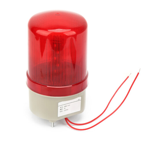 220VAC Drehblinker LED Warnleuchte rot 97mm 2