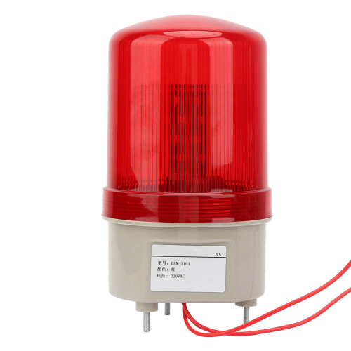 220VAC Drehblinker LED Warnleuchte rot 97mm 1