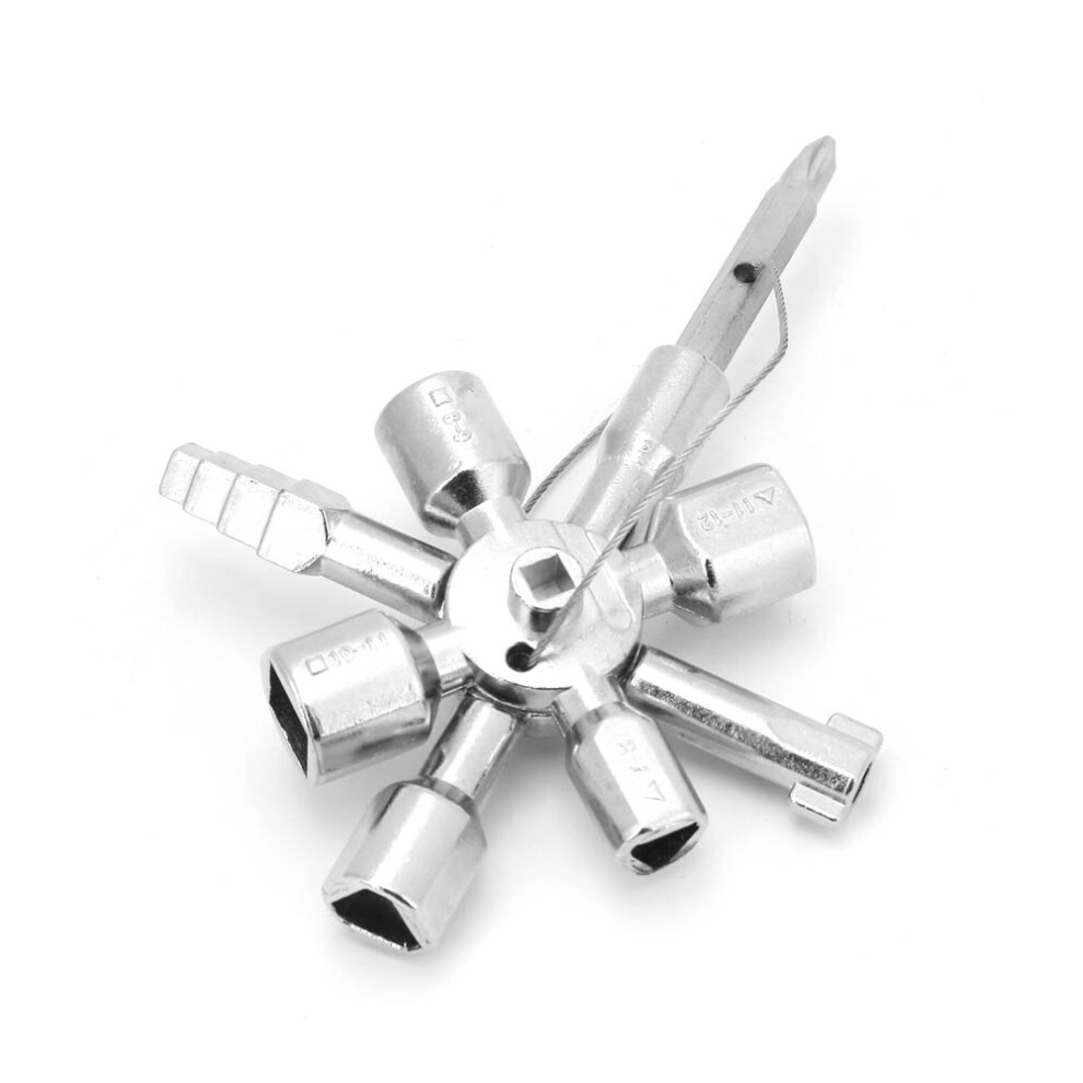 10 In 1 Multifunction Electrician Plumber Cross Key Wrench 610830937980