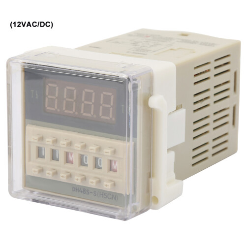 O111ROM DH48s LCD-Timer-Relais 8P 0.1S-99H 12VAC/DC