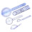 5Pcs 6/8/10inch 360 Protractor Medical Ruler Spinal Goniometer 5