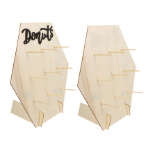 2 Sets Holz-Donut-Aufbewahrungsständer Für Laden Und Bäckerei