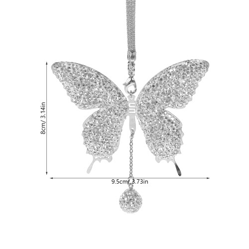 Rückspiegel Anhänger Mit Strass Und Tierfigur 1