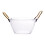 Bowl De Vidrio Con Mango Binaural Para Ensalada Y Snack 2