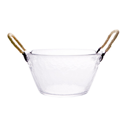 Bowl De Vidrio Con Mango Binaural Para Ensalada Y Snack 1