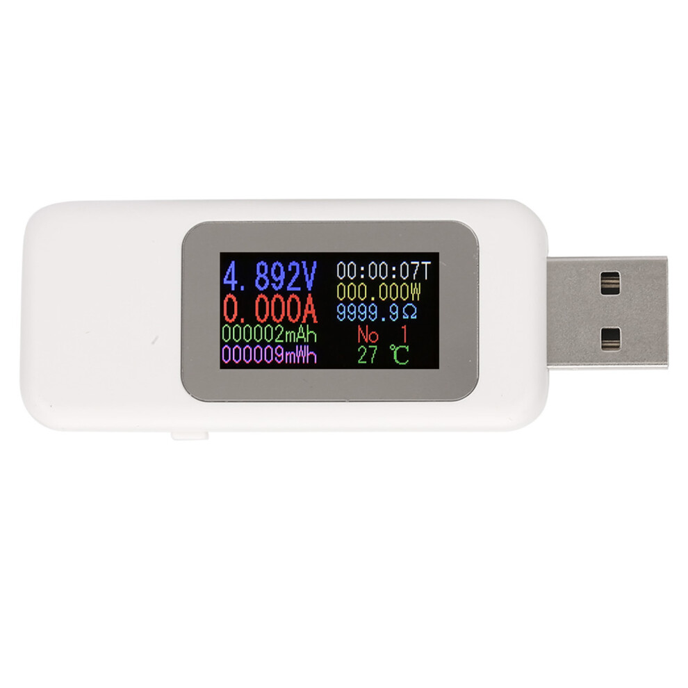 Lcd Usb Tester Charger Detector Digital Voltmeter Dc4-30V (White) White 610830937102