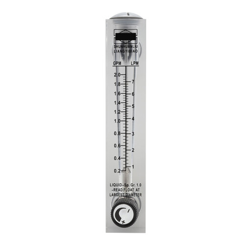 LZM-15T Acrylic Flowmeter 0.2~2GPM G1/4'' G1/2''
