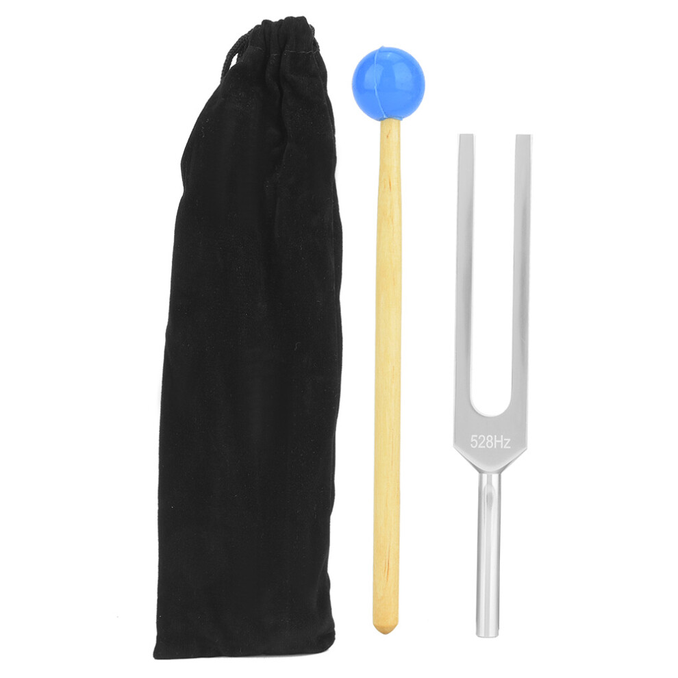 Aluminum Alloy 528Hz Tuning Fork for Healing with Chakra Hammer Bag