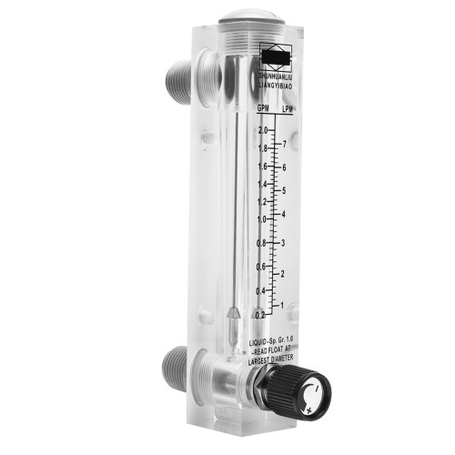 LZM-15T Acrylic Flowmeter 0.2~2GPM G1/4'' G1/2'' 1