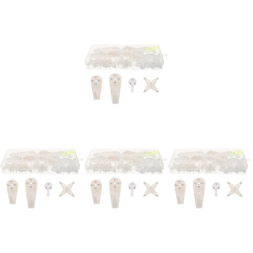 156 Pcs Non-Trace Wall Picture Hooks Hanging Strips Kit 1