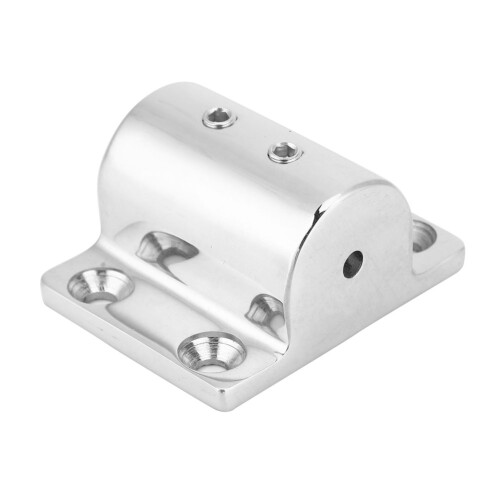 Marine Pipe Rectangular Base Stainless Steel 22mm 1
