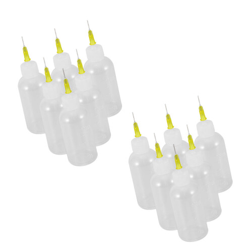 12Pcs Needle Tip Applicator Squeeze Bottles For Liquid Glue Dispensing