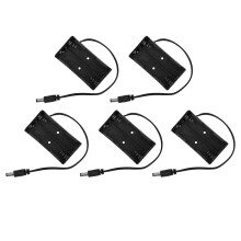 5x 18650 Akkuhalter mit DC 5.5x2.1mm Stecker