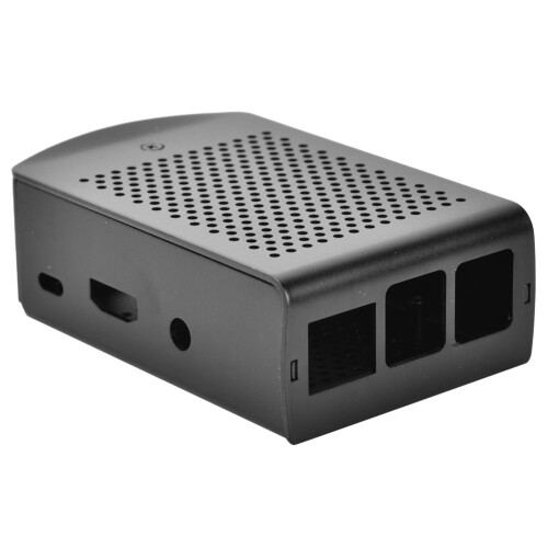 Aluminium-Gehäuse für Raspberry Pi 3 B/B+ mit Kühlhalterung Schwarz 1