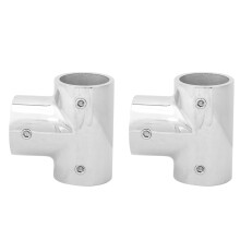 2pcs 3 Way 316 Stainless Steel 25mm 1" 90 Degree Tee Right Side Pipe