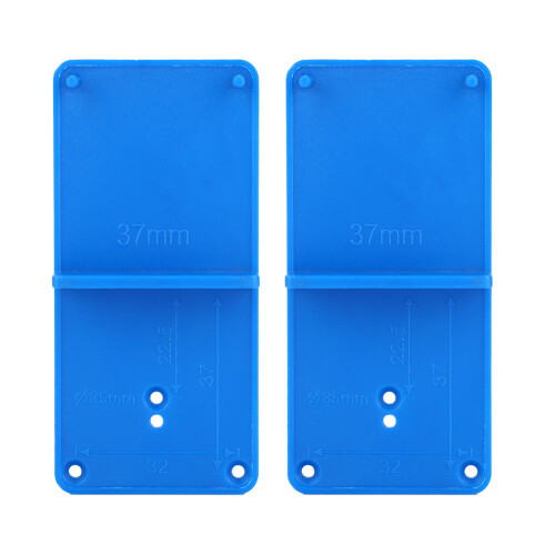 2x Scharnierloch-Bohrschablone Tür/Schrank