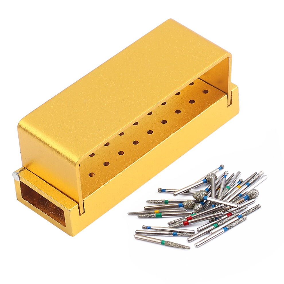 New 30X Dental Diamond Burs Drill Bur Block High Speed Handpiece 610830956509