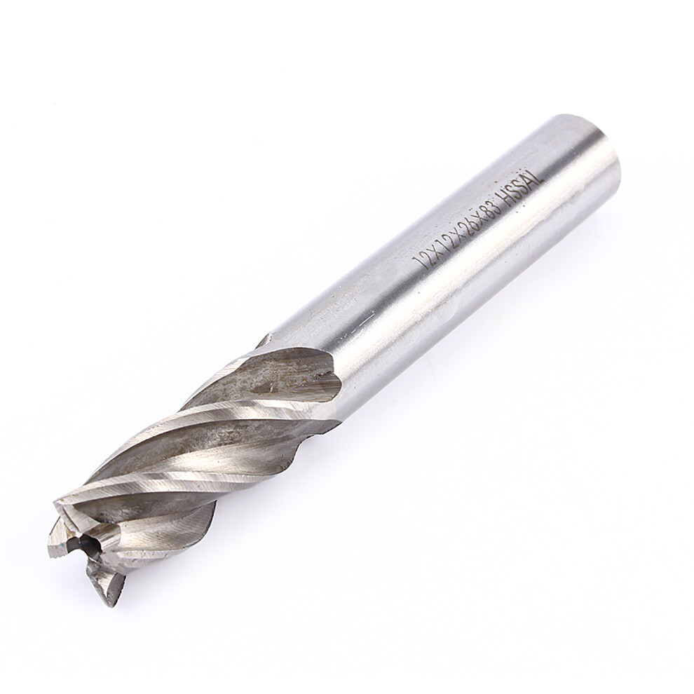 12Mm Hss Cnc 4 Flute End Mill Cutter Drill Bit 610830956646