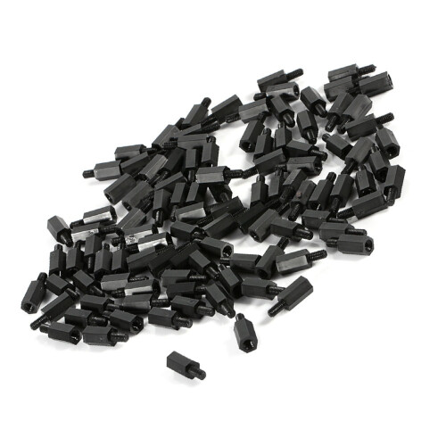 100pcs M2 M3 M4 Plastic Spacer Screw Nut Set 2