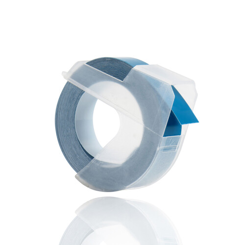 3D Plastic Embossing Label Tape for DYMO 3/8" x 9.8ft Ocean Blue 1