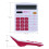 Handheld Solar-Batterie-Rechner 12-stellig Rose Rot 1