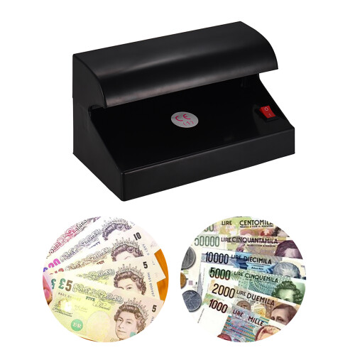 Portable Multi-Currency Banknote Checker UV Light for EURO POUND 1