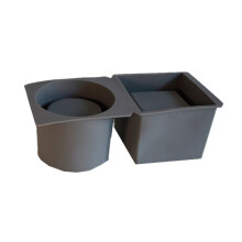 2 Holes Flower Pot Silicone Moulds DIY Concrete Flowerpot Craft