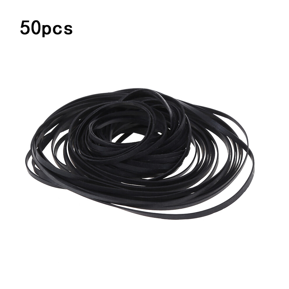 50Pcs 3Mm Width Universal Mix Cassette Tape Machine Belts- Black 7704000041256
