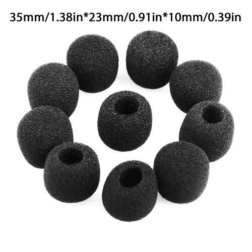 10pcs Headset Replacement Cover Gooseneck Sponge Foam-C