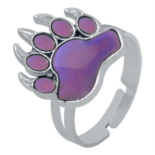 Changing Color Ring Metal Ring Mood-Silver Plated Silver Silver 2