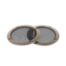 2PCS Shatter Resistant Stereo Speaker Mesh Protective-Golden
