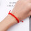 Adjustable Braided Red String Anklets Lucky Kabbalah-Red 4