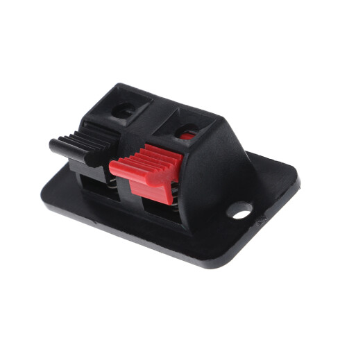 10 PCS 2 Pin Speaker Plate Terminal Strip Push Connector-Black 1
