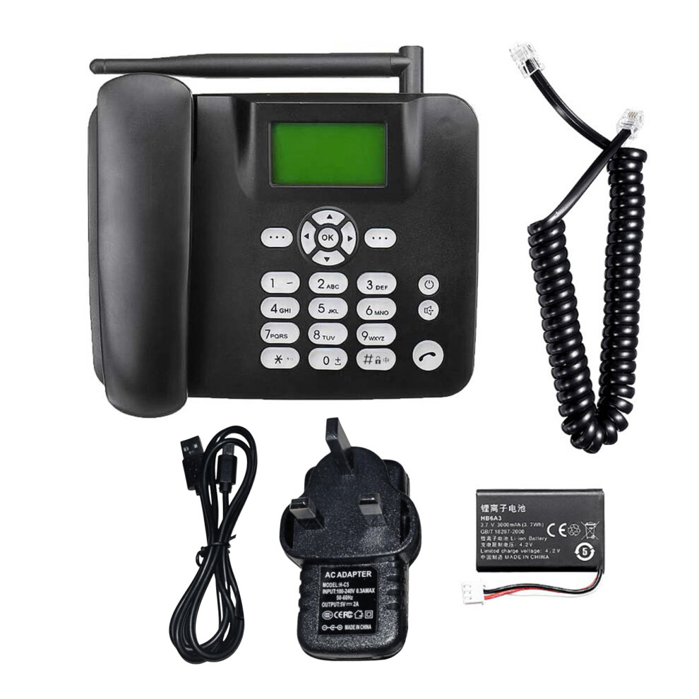 2G Desktop Phone Gsm 850/900/1800/1900Mhz Sim Cordless Alarm Clock Sms 610830861841