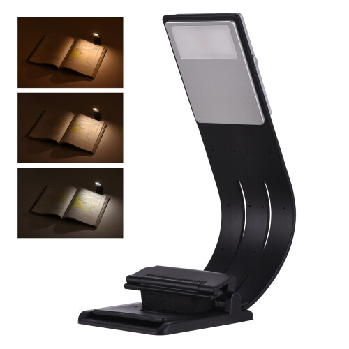 Wiederaufladbare LED-Leseleuchte mit Magnetclip, 3 Farbtemperaturen 1