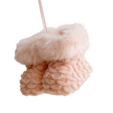 Beautifully Crafted Christmas Boot Ornament for Tree Plush-Pink