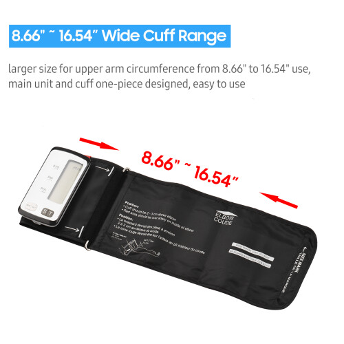 Smart BT Blutdruckmessgerät Oberarm 3,2" LCD 6,7-16,5" 1