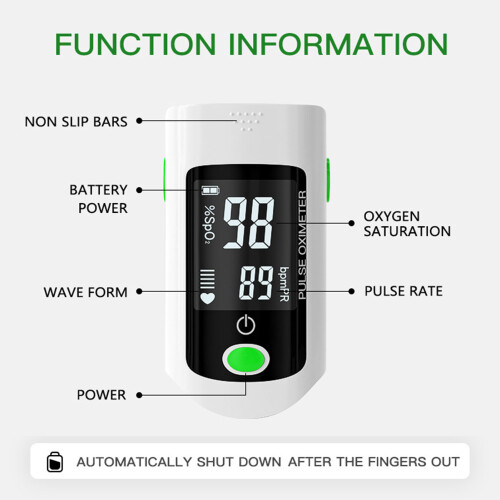 Fingerpuls-Oximeter SpO2 PR Messgerät 8S Schnellmessung 1