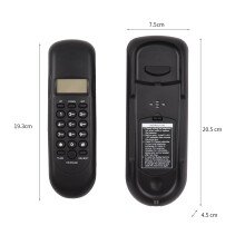 Wandhalter für schnurloses Telefon mit LCD-Display und Wiedervorwahl