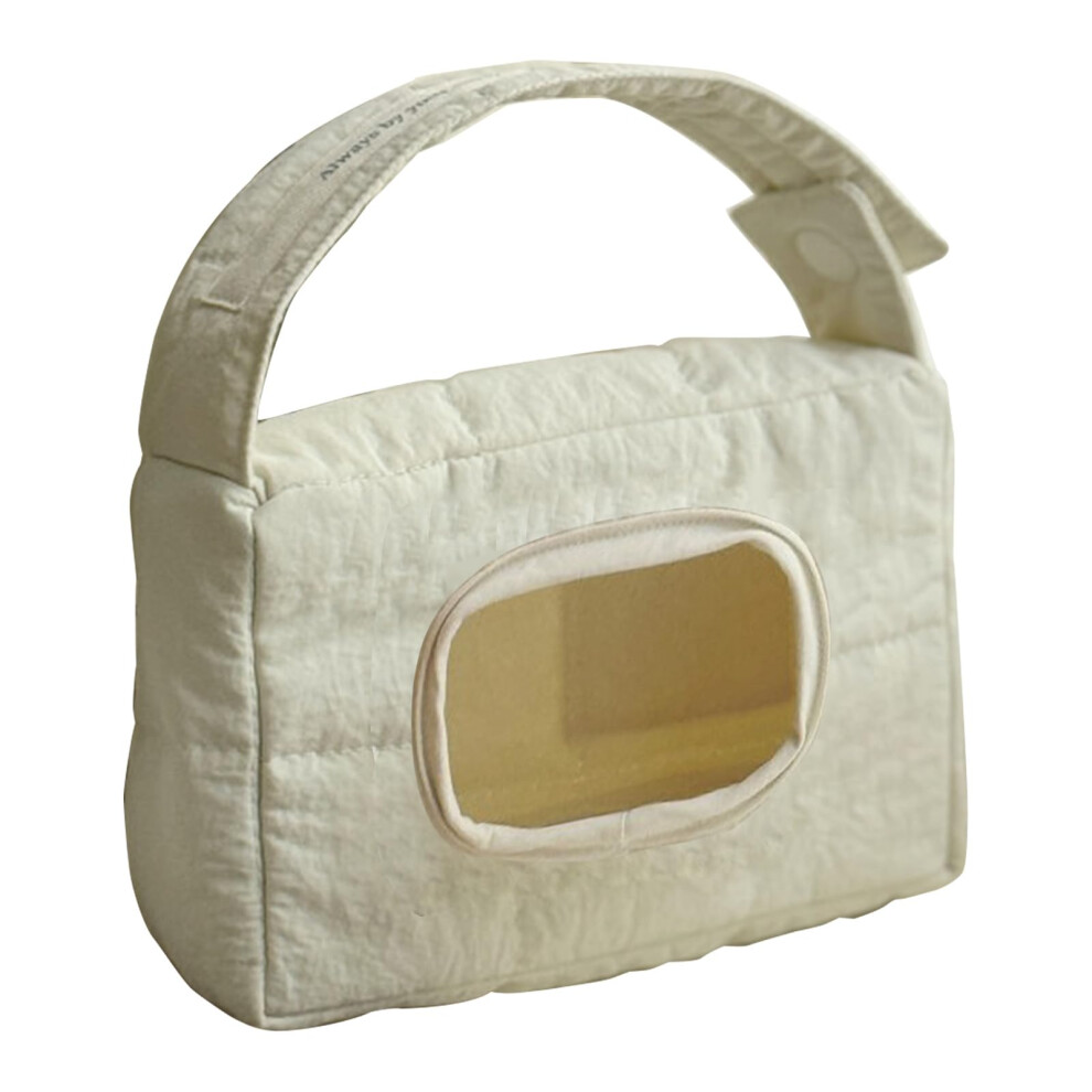 Compact Reusable Baby Holder Organiser Portable Tissue Case Box With Handle Rope Cotton Pouch For Infants