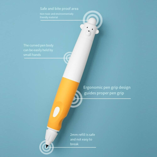 NBX 2mm Auto Pencil Sharpener Non-slip Silicone Handle 10pcs Refills 1