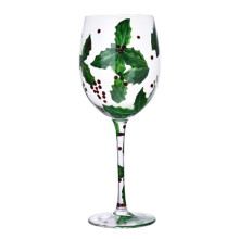Christmas Holiday Themed Wine Glass Sophisticated High-Currant