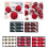 Luxurious Flocking Christmas Tree Baubles 8cm Warm-wine red 3