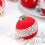 Luxurious Flocking Christmas Tree Baubles 8cm Warm-wine red 7