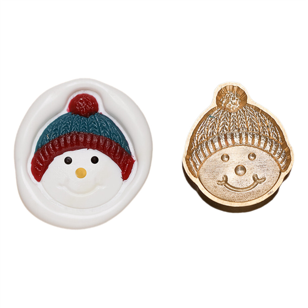 Vintage Stamp Head, Sealing Stamp Head-Welcome Christmas wi