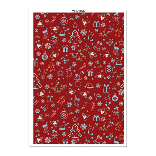 Christmas Transfer Paper Clay Transfer Sheets Clay Tool-YH7066