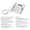 Big Button Corded Phone Hands-Free Redial Flash Speed Dial Ring Volume 4